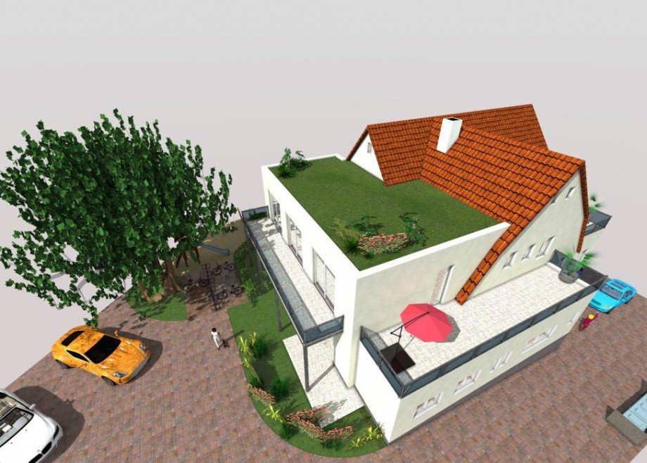 3D-Ansicht Dachgeschosswohnung Rettigheim