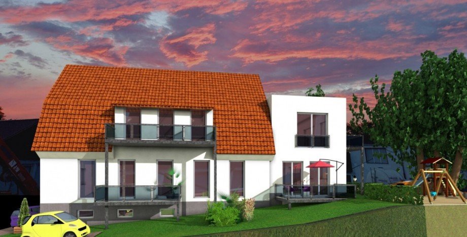 3D-Ansicht Dachgeschosswohnung Rettigheim
