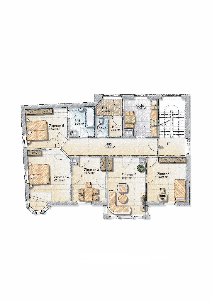 Obergeschoss 1 Mehrfamilienhaus Ulm