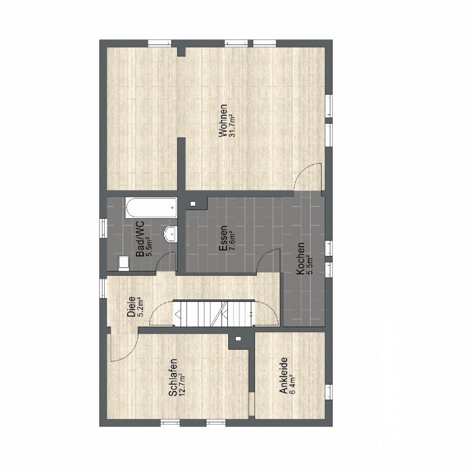 Grundriss Obergeschoss Einfamilienhaus Riedstadt