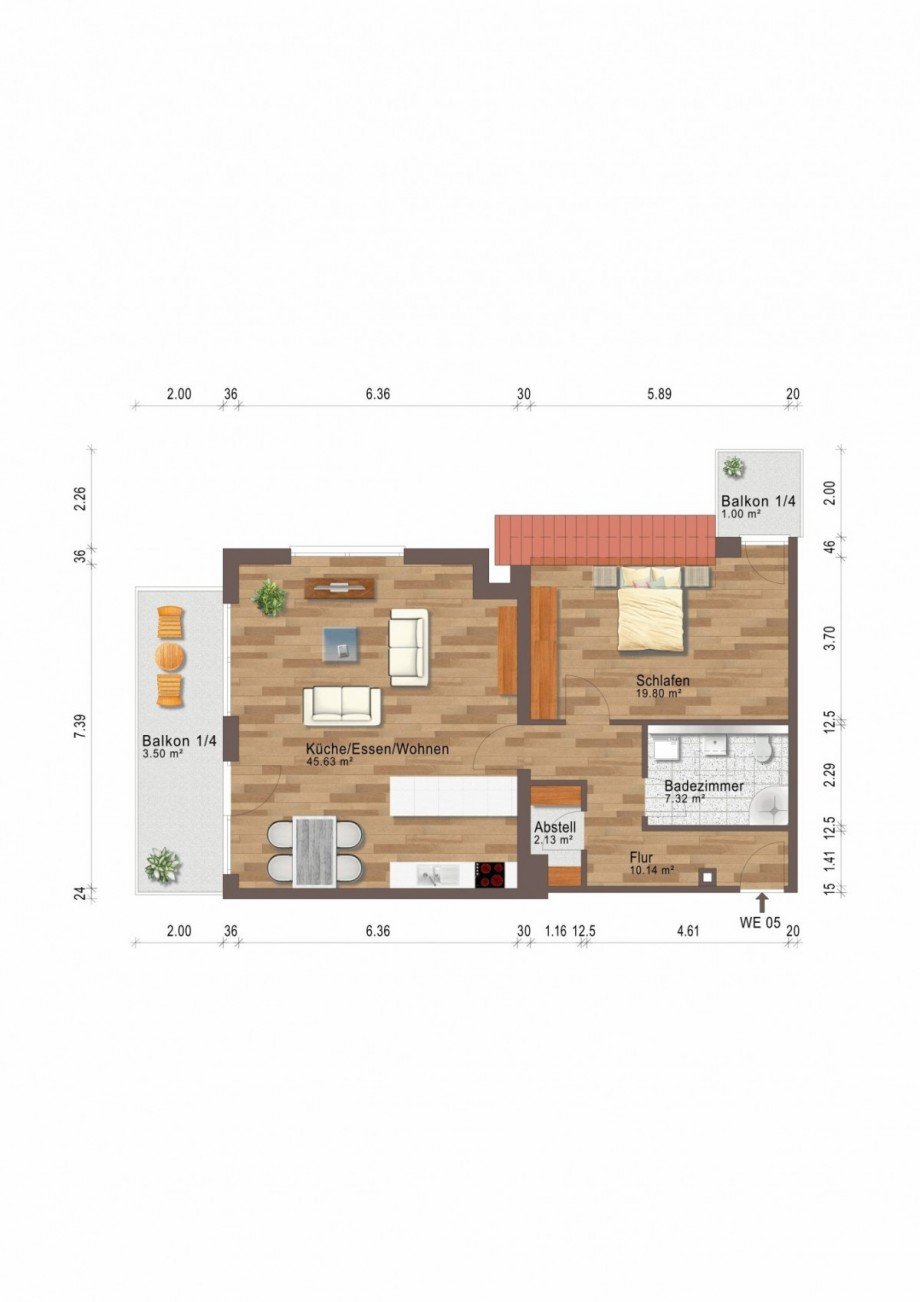 Grundriss Etagenwohnung Rettigheim