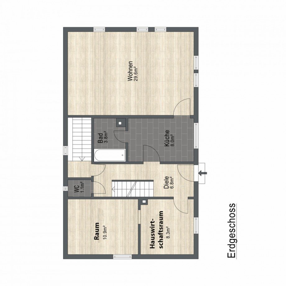 Grundriss Erdgeschoss Einfamilienhaus Riedstadt