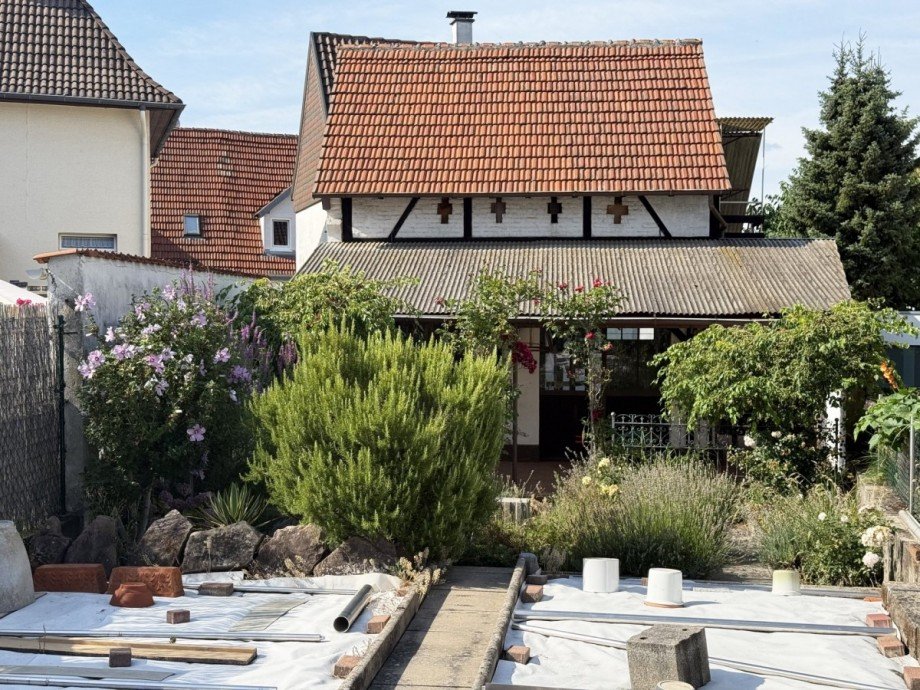 Werkstatt R�ckseite Einfamilienhaus Dielheim