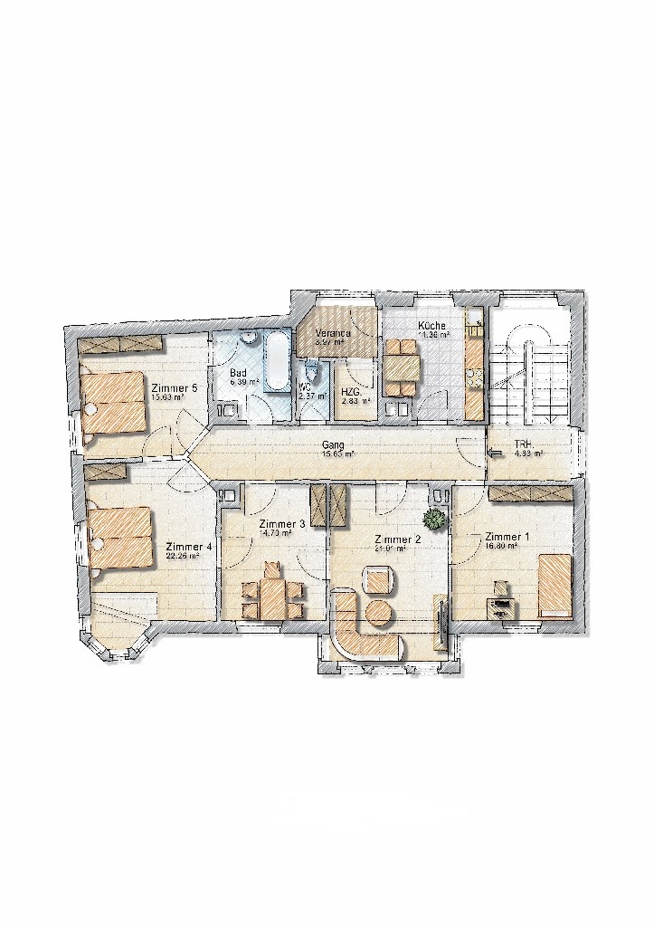 Obergeschoss 2 Mehrfamilienhaus Ulm