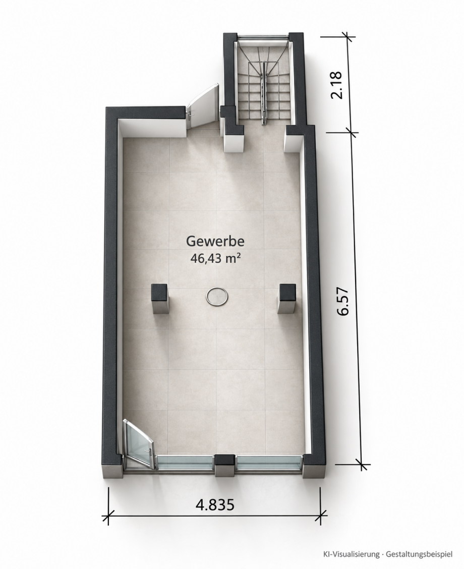 EG-Grundriss 3D B�rofl�che Heidelberg