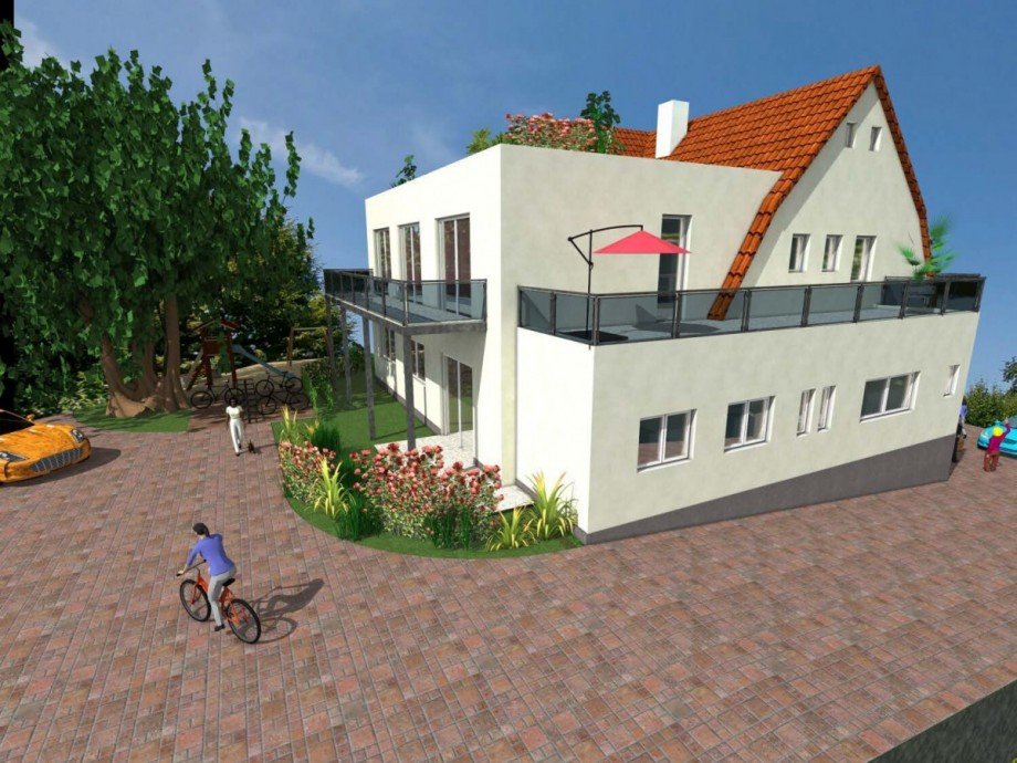 3D-Ansicht Terrassenwohnung Rettigheim
