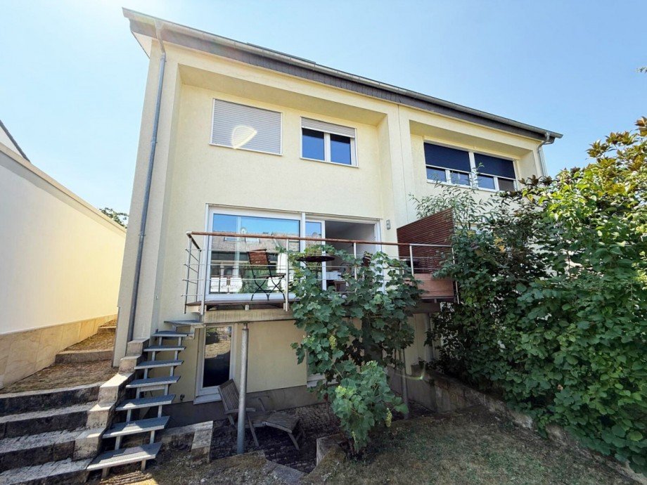 Hausansicht gartenseitig Doppelhaush�lfte Freinsheim