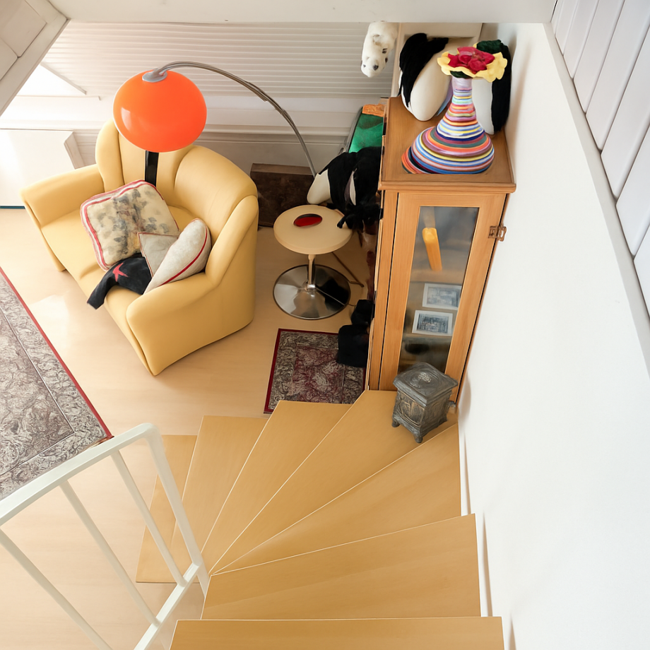 Treppe vom Studio/Wohnbereich Maisonettewohnung M�hlhausen