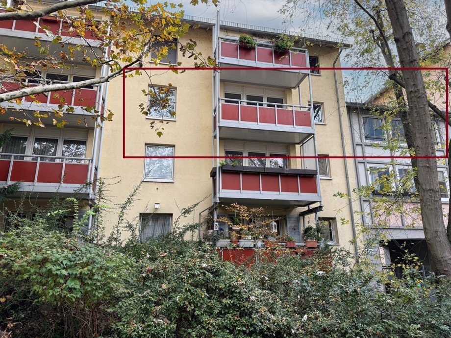 Balkonansicht Etagenwohnung Frankfurt